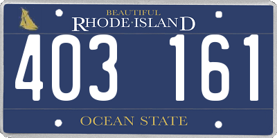 RI license plate 403161