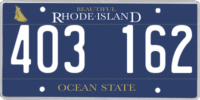 RI license plate 403162