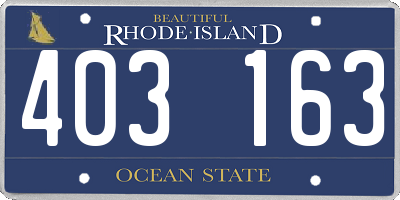 RI license plate 403163