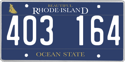 RI license plate 403164