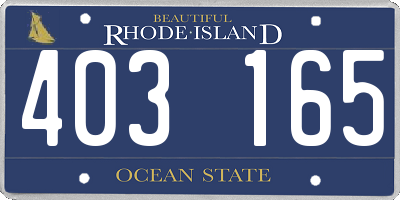RI license plate 403165