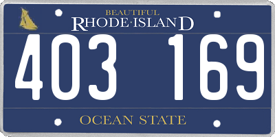 RI license plate 403169