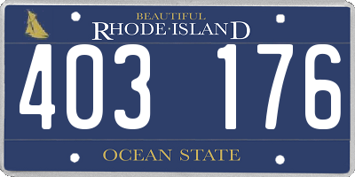 RI license plate 403176