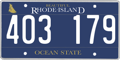 RI license plate 403179