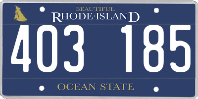 RI license plate 403185