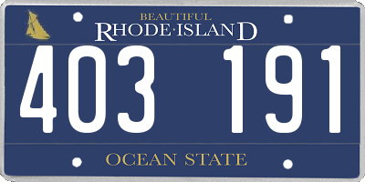 RI license plate 403191