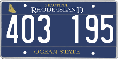 RI license plate 403195