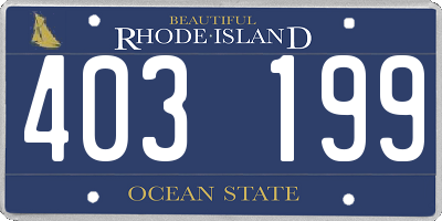 RI license plate 403199