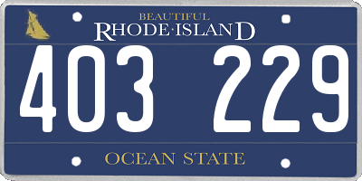 RI license plate 403229