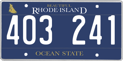 RI license plate 403241