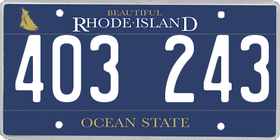 RI license plate 403243