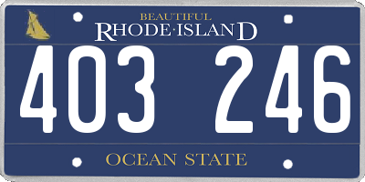 RI license plate 403246