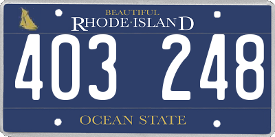 RI license plate 403248