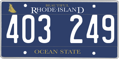 RI license plate 403249