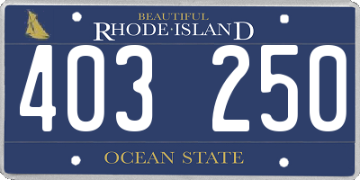 RI license plate 403250
