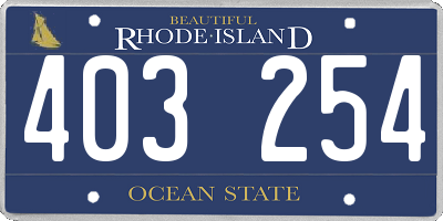 RI license plate 403254