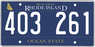 RI license plate 403261