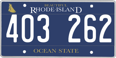 RI license plate 403262