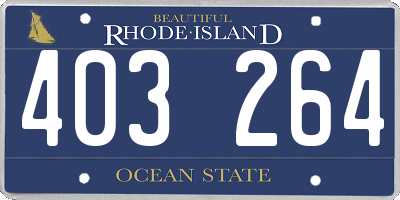 RI license plate 403264
