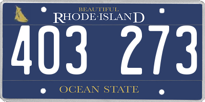RI license plate 403273