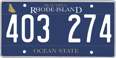 RI license plate 403274