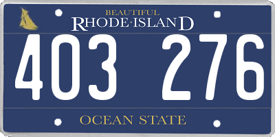 RI license plate 403276
