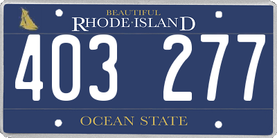 RI license plate 403277
