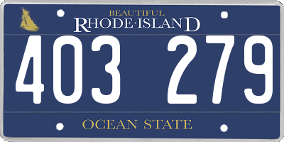 RI license plate 403279