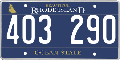 RI license plate 403290