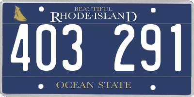 RI license plate 403291
