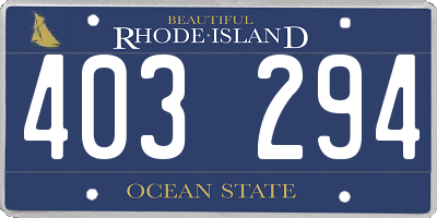 RI license plate 403294