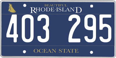 RI license plate 403295