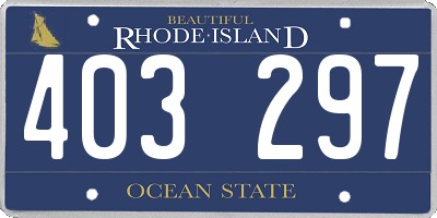 RI license plate 403297