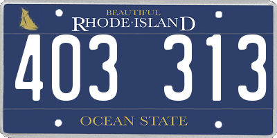 RI license plate 403313