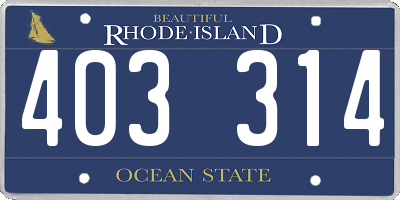 RI license plate 403314