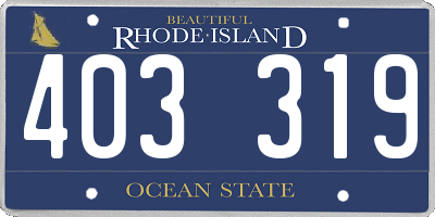 RI license plate 403319