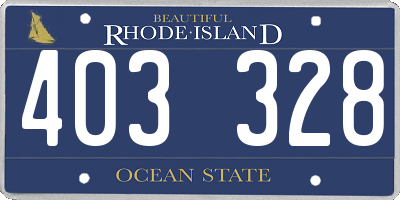 RI license plate 403328