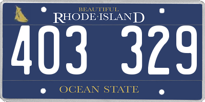 RI license plate 403329