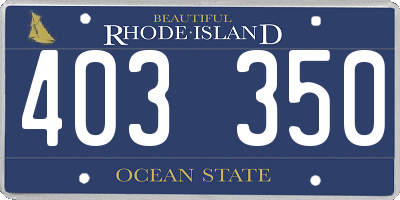 RI license plate 403350