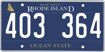 RI license plate 403364