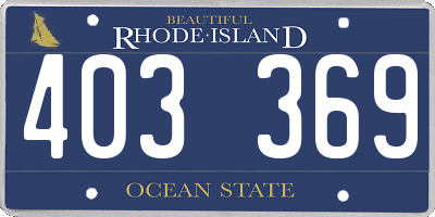 RI license plate 403369