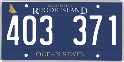 RI license plate 403371