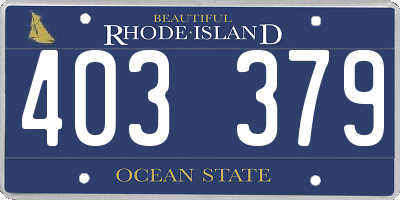 RI license plate 403379