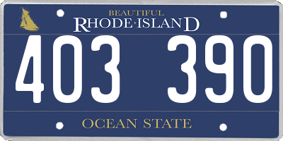 RI license plate 403390