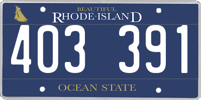 RI license plate 403391