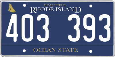 RI license plate 403393