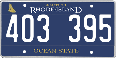 RI license plate 403395