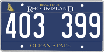 RI license plate 403399