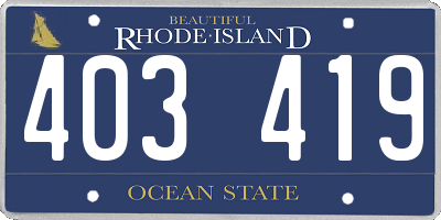 RI license plate 403419