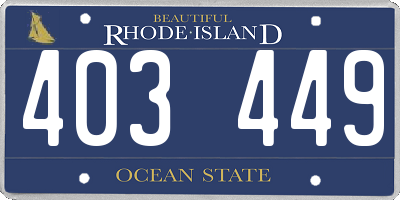RI license plate 403449